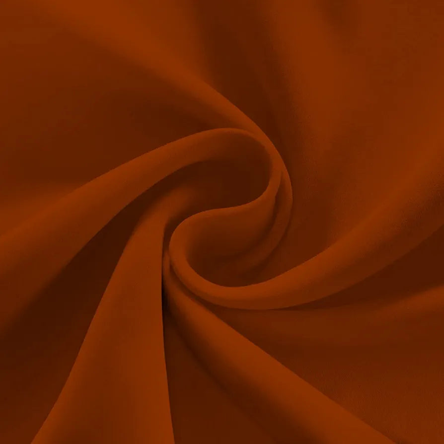 Divine Casa Super Satin Semi Blackout Door Curtains 7 Feet | Orange Rust | Set of 2 Panels with Curtain Holder| Room Darkening for Home & Living Room