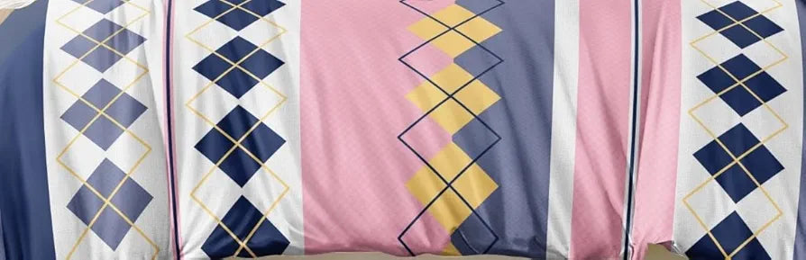 THE HOME STYLE Cotton Feel Glace Cotton Printed Double Bed Bedsheet With 2 Pillow Cover 300 TC_90X100 Inches 