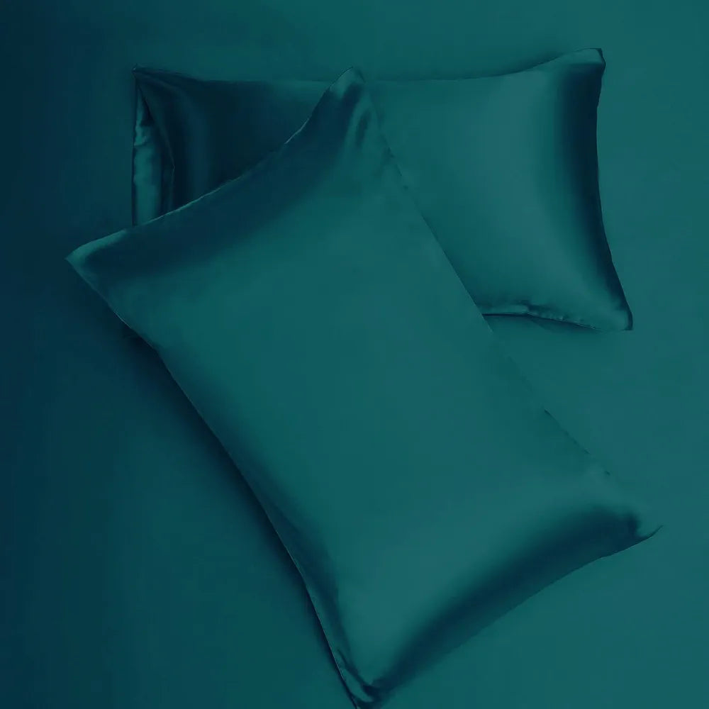 Cloth Fusion Satin Pillow Cover Set of 2 for Hair and Skin Care, Perfect Pillow case with 3 Satin Soft Scrunchies for Women 