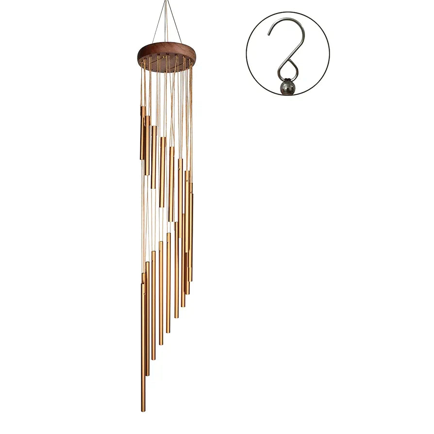SuninYo Wind Chimes Outdoor,36ââ‚¬â„¢ââ‚¬â„¢ Amazing Grace Wind Chimes with S Hook,a Quality Gift for Garden, Patio, Balcony and Indoor Decor