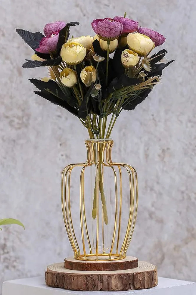 SATYAM KRAFT 2 Pcs Artificial Rose Flower Sticks | Decorative Items for Home Decor, Room, Living Room, Table Centerpiece, Balcony, Office | Perfect for Wedding, Birthday, Enagagement 