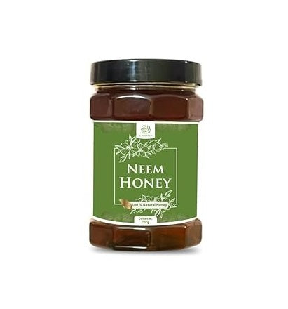 AL MASNOON Neem Honey 100% Natural & Raw – Pure, Unprocessed, Unfiltered Forest Honey | Immunity Booster | No Added Sugar | 250g – Pack of 1