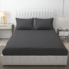 Fresh From Loom 144 TC Queen Size Flat Striped BedsheetsHotel & Home Double Bedsheet Set with 2 Pillow Covers Grey