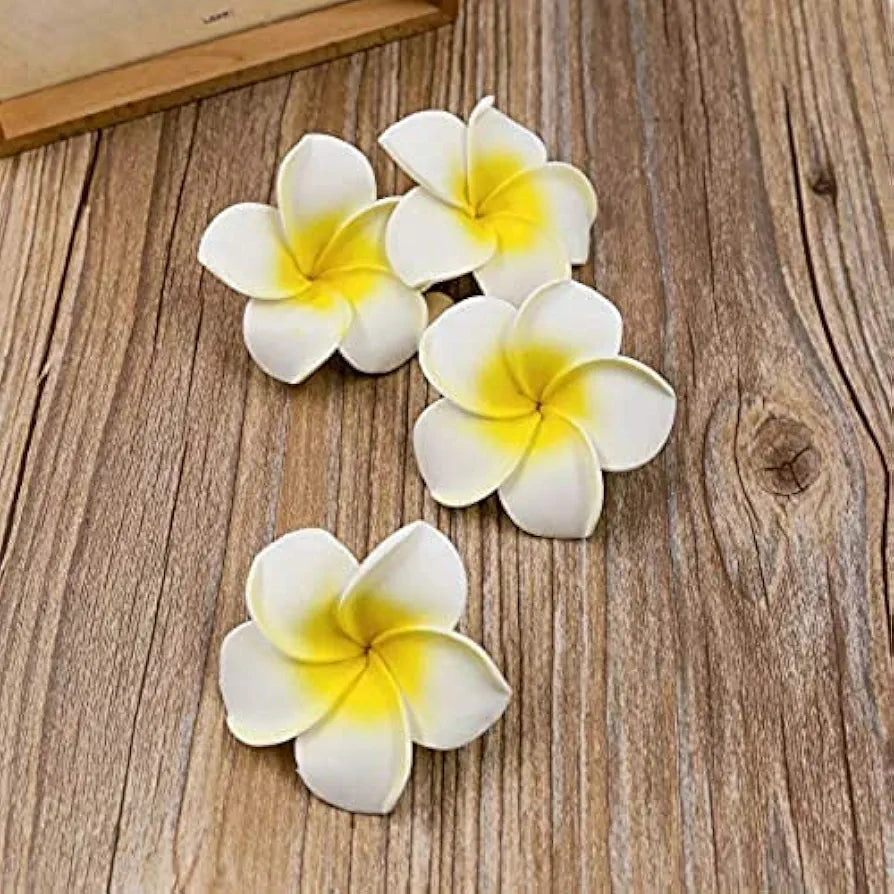 SATYAM KRAFT 12 Pcs Artificial Big Foam Hawaii Water Floating Flowers for Pooja Thali, Home Decor, Table, Badroom, Navratri, Diwali, Mandir, Pooja Room Decor, Festival Events Decoration, DIY Craft