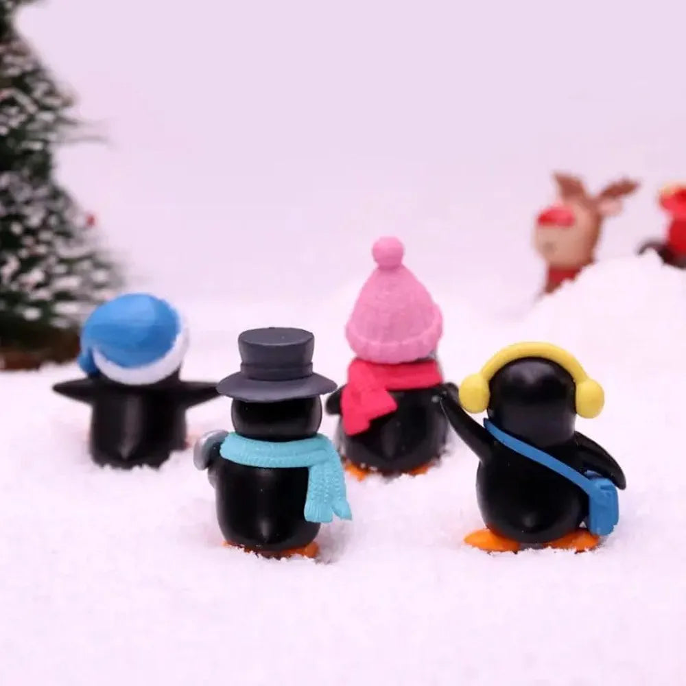 SATYAM KRAFT 1 Set  Resin Penguin Miniature Figurines | Cute Decorative Showpiece | Gift for Him/Her, Home, Bedroom, Living Room, Office, Table, Car Dashboard | Gift & Festive Décor