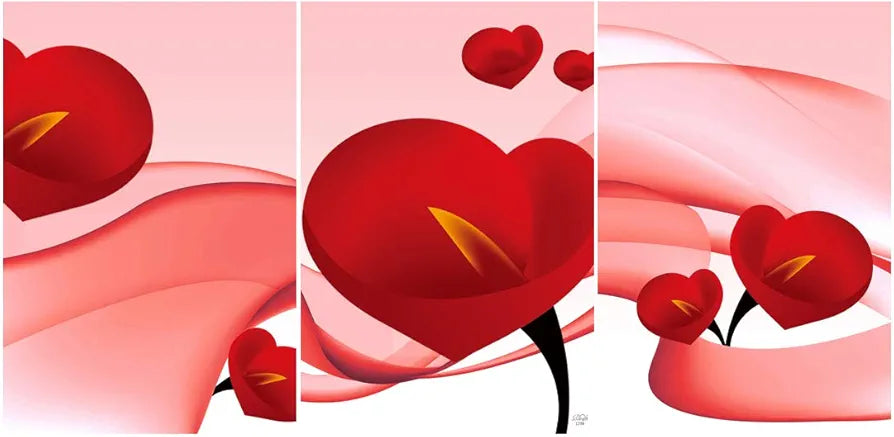 Rangoli MDF 3 Pcs Wall Poster 12x18 Inch Decorative Wall Art for Home, Office, Living Room. P-4, Design-6