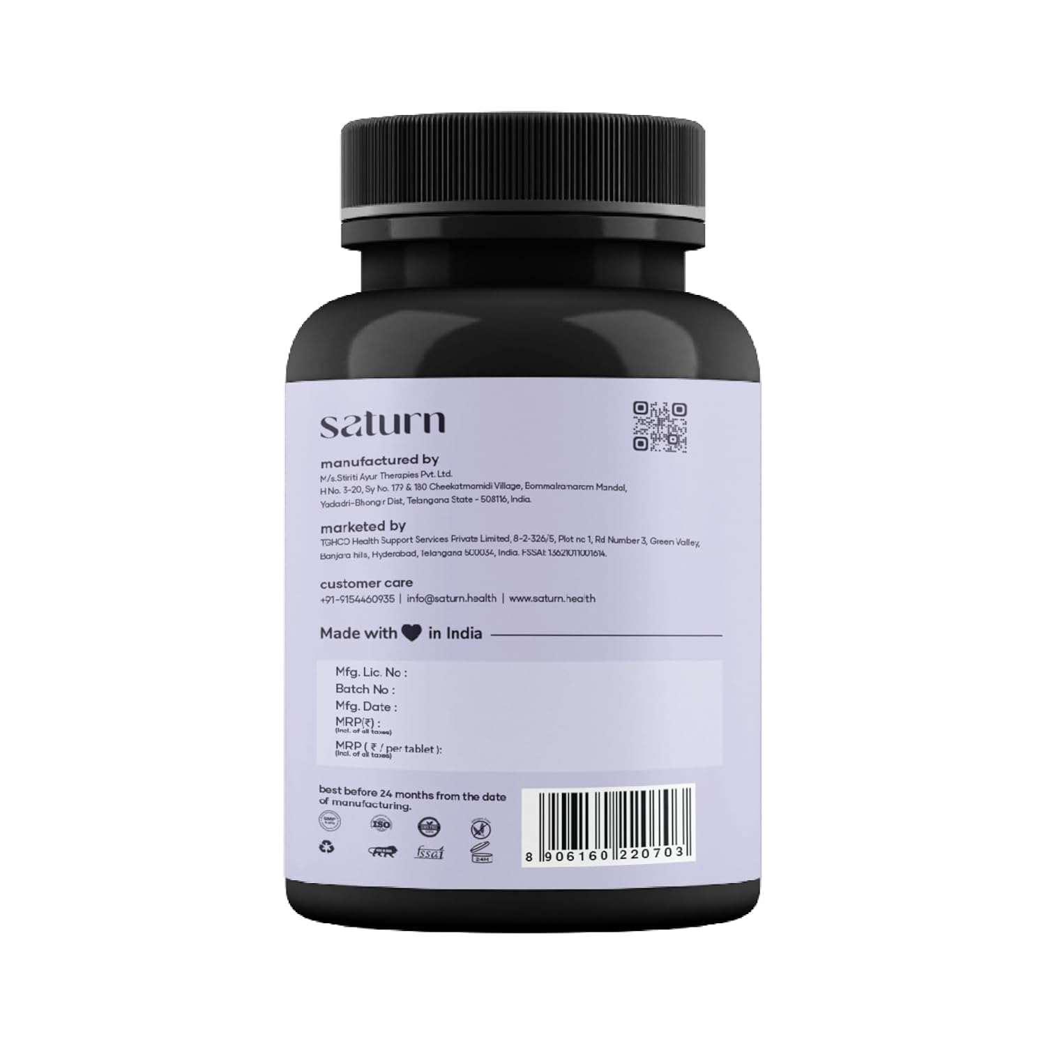 Saturn by ghc pcos balance capsules - 60 caps - Swadesii