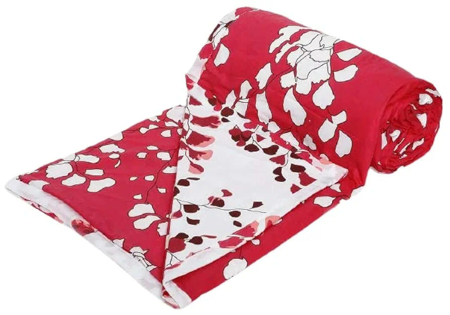 Trance Home Linen Pure Cotton Reversible Dohar Toddler Size|Cotton Ac Quilt for Babies|Infants - New Born Blanket|Soft Light-Weight Bed Blanket 0-4 Years Kids