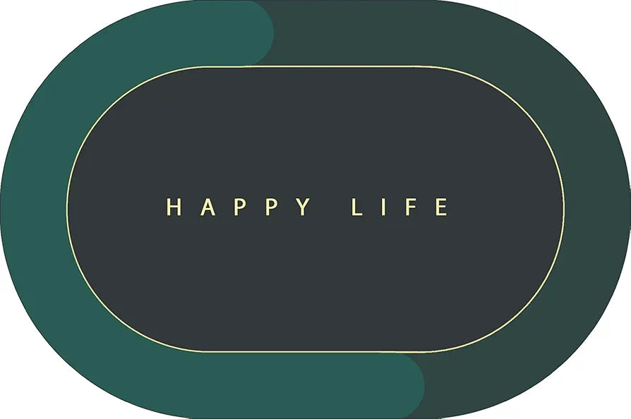 STATUS CONTRACT Happy Life Water Absorbing Mat for Bathroom Quick Dry Rubber Backed Anti-Slip Floor Mat Non Slip Mat for Home, Kitchen  
