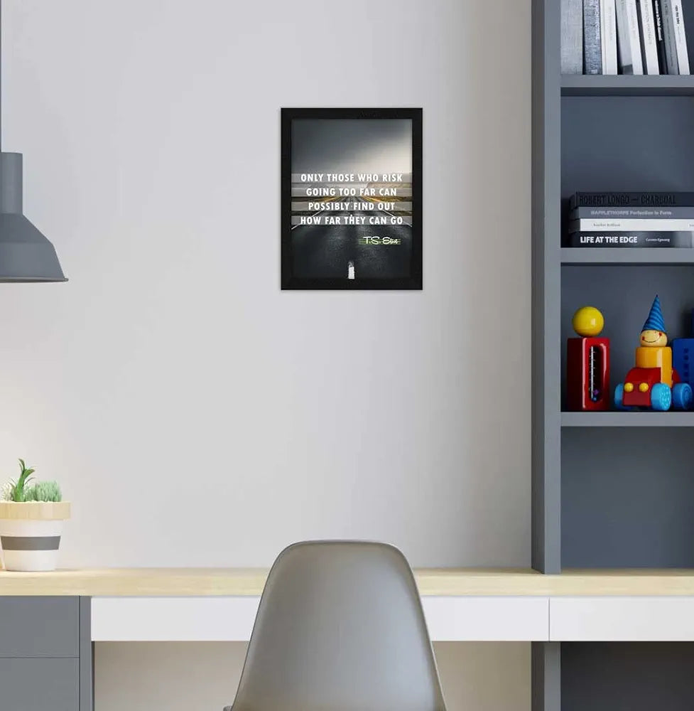 ArtX Paper Motivational Inspirational Quotes, Only Those Framed Wall Art Painting, Multicolor, Abstract, 13.5 X 10.5 inches, Set of 1