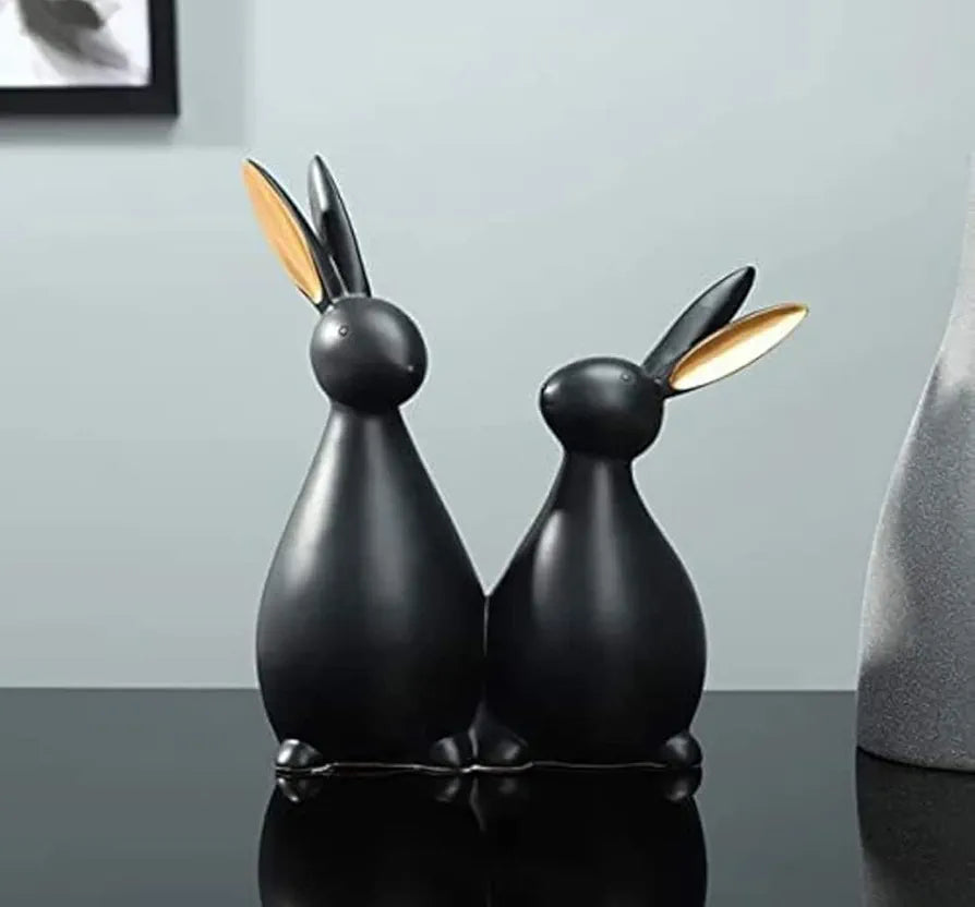 zart 2 Birds Sitting On Tree Branch Figurine Home Decoration Showpiece Chidiya Statue for Home Decor Item Sparrow Pair Showpiece 