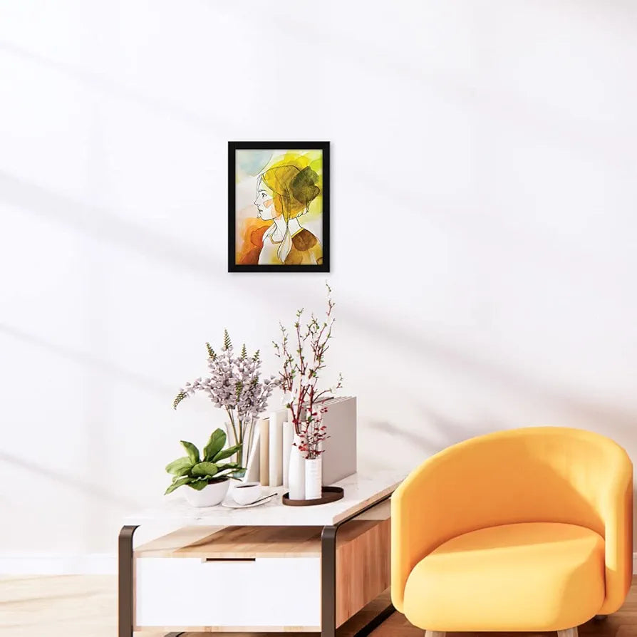 ArtX Paper Women Abstract Frame Wall Art Painting, Multicolor, Abstract, 10X13 inches, Set of 1