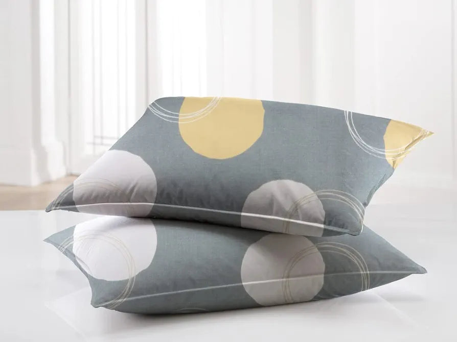 BSB HOME Premium Double Bedsheet with 2 Pillow Covers - 160 TC Supersoft Microfiber - Breathable & Wrinkle Free - 3 Pcs Set | Grey and White