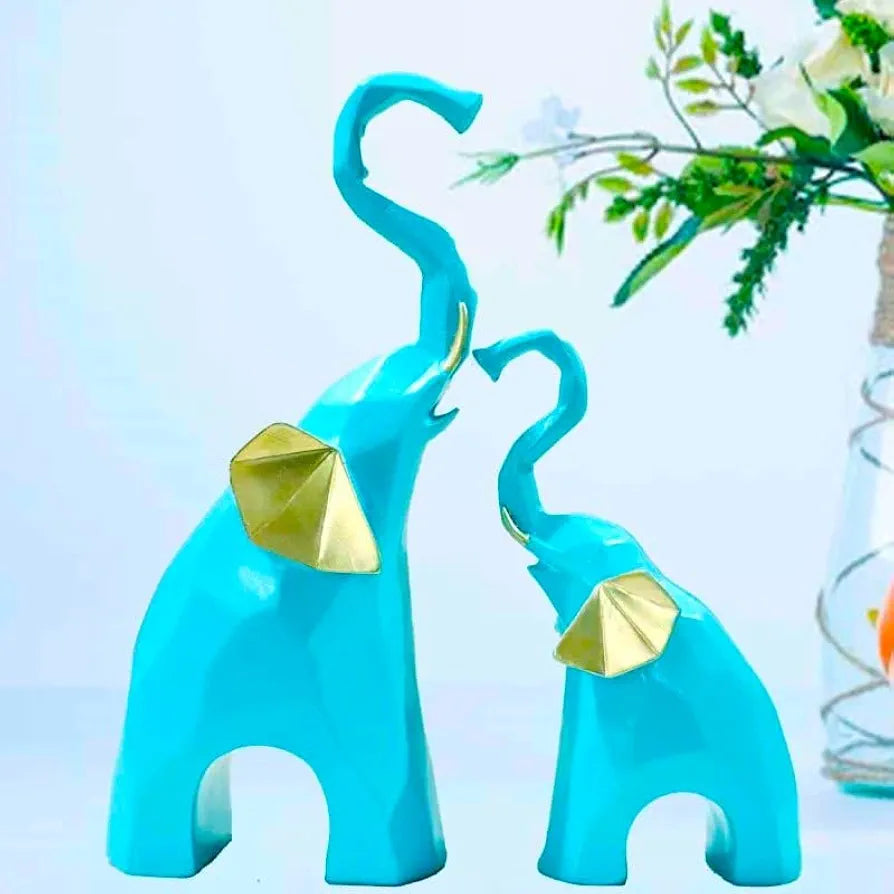 Jaipur ACE Polyresin Elephant Showpiece Statue and Artifacts for Home Decor, Living Room, Wall Decoration for Gifting, Interiors and Diwali Decoration 