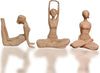 Mariner's Creation Premium Home Decor Showpiece- Set Of Three Modern Art Yoga Lady Showpiece 12X6X14.5Cm Beige