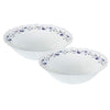 Larah by Borosil Floral Helena (Lh) Opalware Multipurpose Bowl Set | Set of 2 | White | 500 Ml