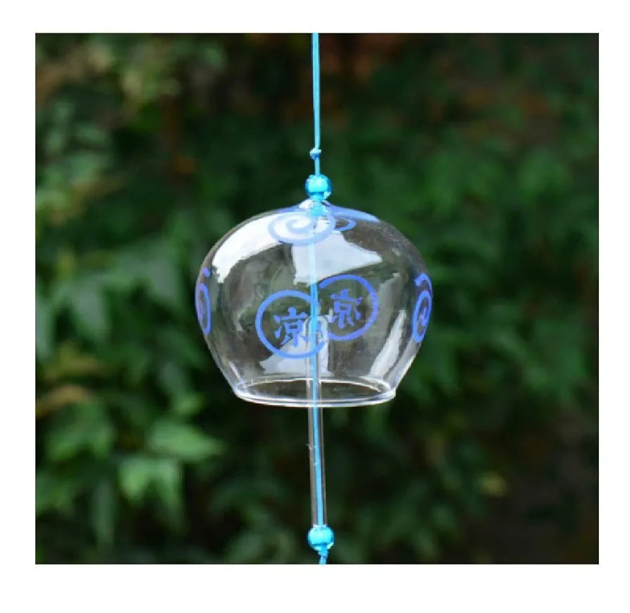 Geekmonkey Edo Japanese Wind Chimes|Wind Bells Cherry Blossom Wind Chimes Handmade Stained Glass Bells - Creative Home Accessories Gifts