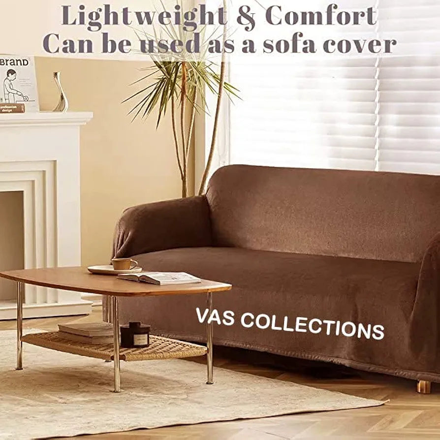 Premium Solid Color Soft Plush Mink Blanket âÂ€Â“ Ultra Cozy and Warm, Silky Soft All-Season Double Bed Blanket for Bed Sofa & Lounge | TC - 120