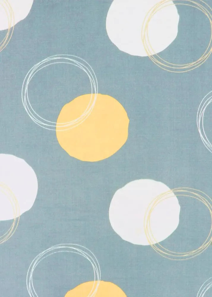 HOMEKART Premium Cotton Elastic Fitted Bedsheets with 2 King Size Pillow Covers Double Bed with All Around Elastic Supersoft Size - 72 x 78 +10 inches Cricle Printed Grey & White 200 tc - 220 tc