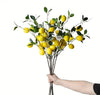 Artificial Fake Plant Flowers Artificial Lemon Stems Pack of 6