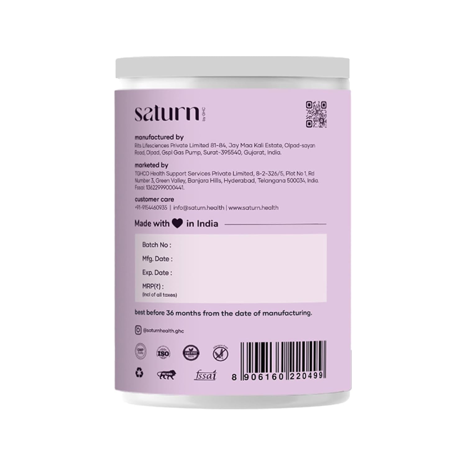 Saturn by Ghc Premium Marine Beauty Collagen Powder - 250 gms - Swadesii