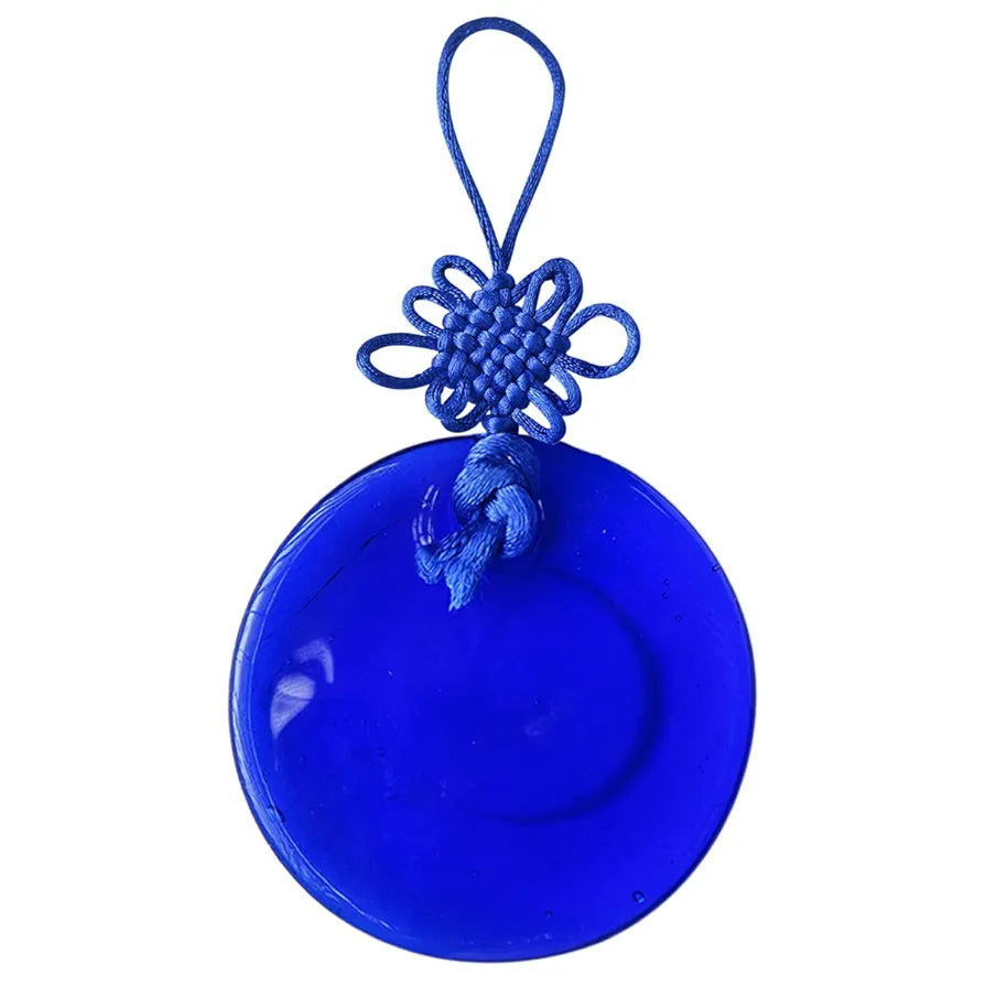 Shubhanjali Glass Evil Eye Hanging for Home 3 Inch | Evil Eye Hanging for Car Protection Home Entrnace Hanging