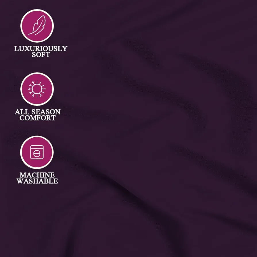 Trance Home Linen 100% Cotton 78x72 inch King Fitted 200TC Satin Stripe Elastic Fitted Bedsheet | Bedroom Hotels Daily Use Fitted Bedspread with 2 Pillow Covers 