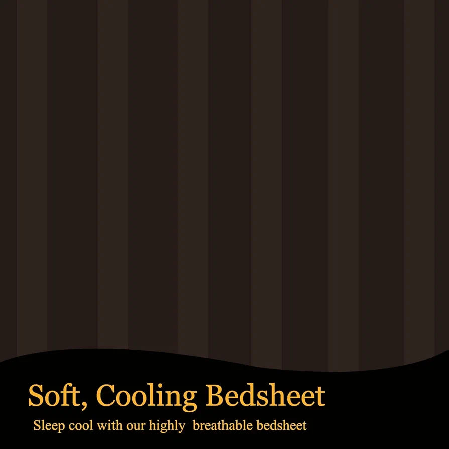 FRESH FROM LOOM Microfiber Wrinkle Resistant | Soft Skin Safe | Breathable Queen Size Flat Solid Bedsheets | Hotel & Home | Double Bedsheet Set with 2 Pillow Covers , 144 TC