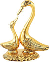 Chhariya Crafts Metal Pair of Kissing Duck Love Bird Metal Gift Item for Home and Office Decorative Showpiece - 12 cm