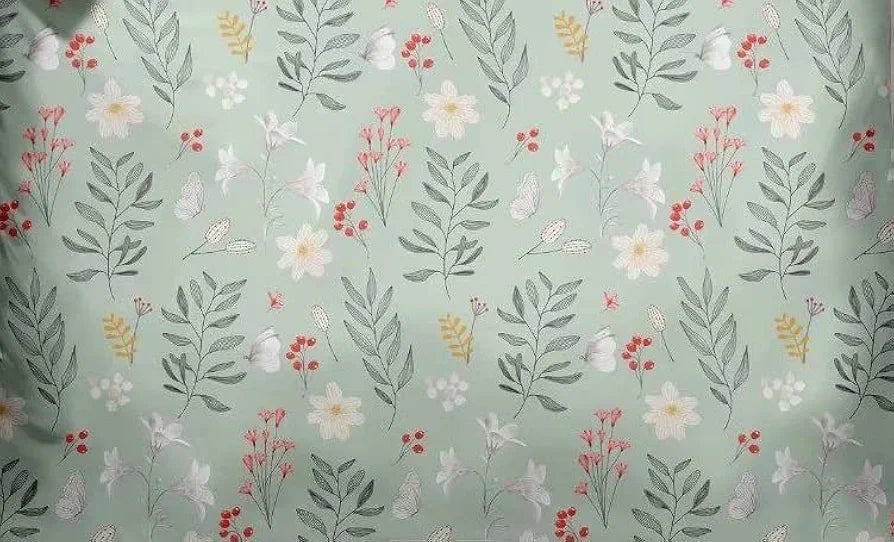 THE HOME STYLE Cotton Feel Glace Cotton Elastic Fitted Printed King Size Double Bed Bedsheet with 2 Pillow Cover 300 Threadcount 72