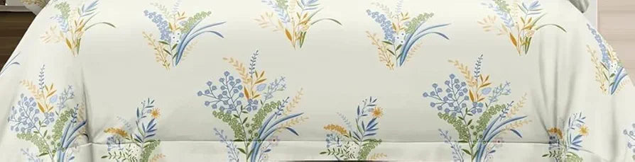 THE HOME STYLE Cotton Printed All Around Elastic Fitted Full Length Single Bed Bedsheet with 1 Pillow Cover II 170 GSM, 