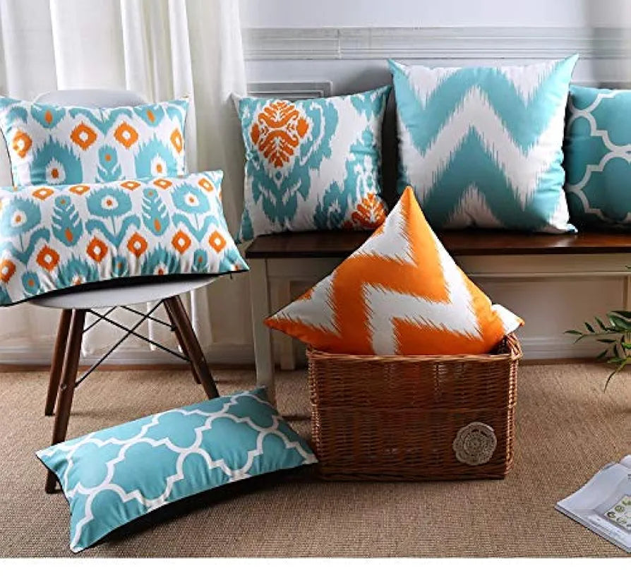 AEROHAVEN™ Set of 5 Designer Decorative Throw Pillow/Cushion Covers - 