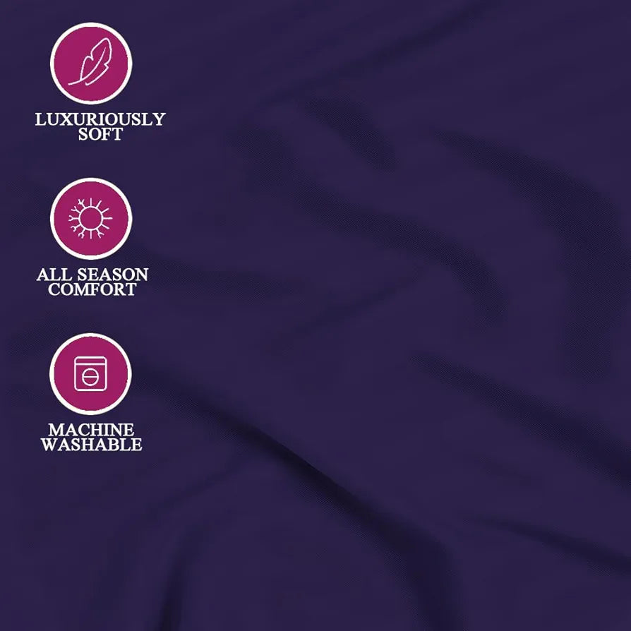 Trance Home Linen 100% Cotton 78x60 inch Queen Fitted 200TC Satin Stripe Elastic Fitted Bedsheet | Daily Use Double Bed Fitted Bedspread with 2 Pillow Covers 