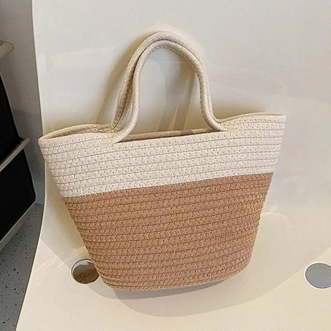 BEAUTIFUL HOMMIES Attractive Hand Bag | large Tote Bag | Summer Bag | Bucket Bag | Basket Bag | Bamboo Tote | Beach Bags for Women | Boho Bag | Handbag | Jute Bag | Handmade Bag