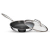 Arttdinox Stellar Stainless Steel Triply Frypan With Lid | Non Stick Pan | Induction & Gas Base | 24cm | 1.8 Ltr | Silver