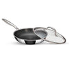 Arttdinox Stellar Stainless Steel Triply Frypan With Lid | Frying Pan Non Stick | Induction & Gas Base | 22cm | 1.5l | Silver