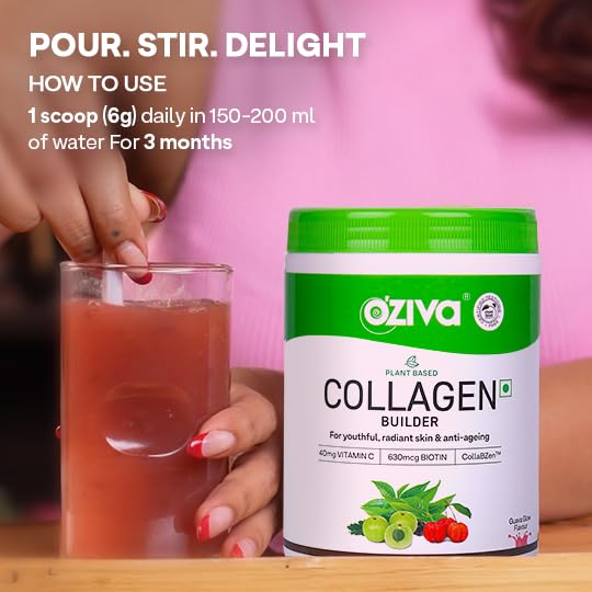 OZiva Vegan Collagen Builder Berry Orange & Watermelon