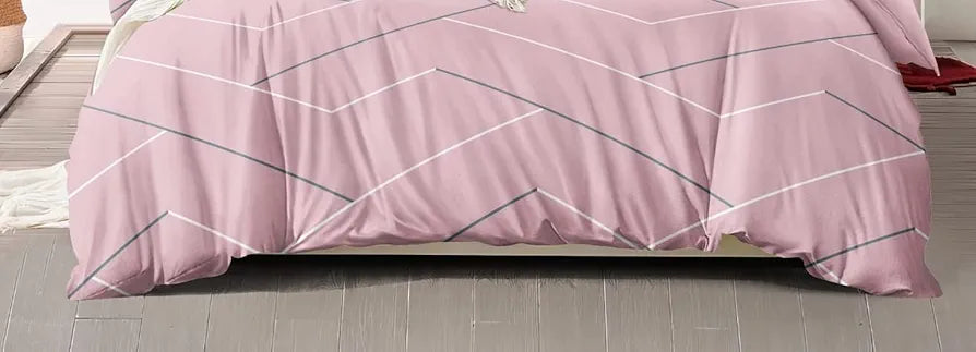 THE HOME STYLE 400 TC Supersoft 100% Cotton Printed Flat King Size Double Bed Bedsheet with 2 Pillow Cover  