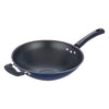 Vinod Zest Aluminium Non Stick Wok - 28 cm | 3mm Thick | 3 Layer Coating | Bakelite Handle | Chinese Wok Pan