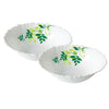 Larah by Borosil Fern Opalware Multipurpose Bowl Set | White | Set of 2