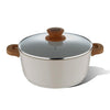 Bergner Naturally Die Cast Nonstick 28 Cm Casserole With Glass Lid | 5.5 Litres