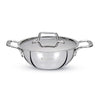 Bergner Tripro Triply Stainless Steel 24 Cm Kadai With Stainless Steel Lid | 3.1 L Kadhai