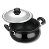 Vinod Black Pearl Hard Anodised Non Stick Handi with Lid - 3.8 Litre, Small | 3.25mm Thickness | Biryani Pot