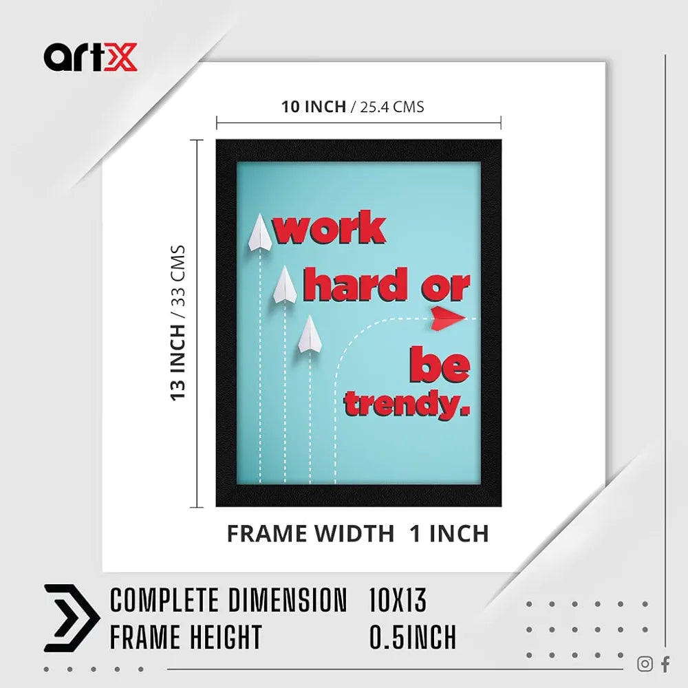 ArtX Paper Motivational Quotes Wall Frame Art Painting, Multicolor, Motivational, 10.0 X 13.0 inches, Set of 1 