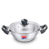 Prestige SS Platina Popular Kadai, 200 mm (Stainless Steel, Silver)