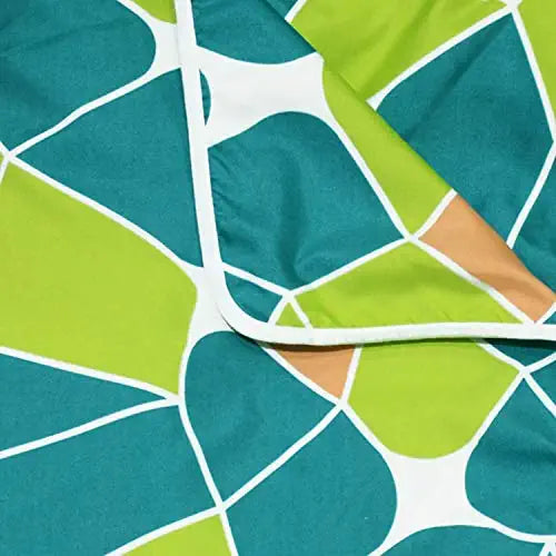 Divine Casa 120 GSM Microfiber Single Kids Dohar  | Soft & Lightweight Throw Blanket | Cozy & Breathable | All-Season Comfort | 140 x 100 CM | Abstract Pattern | Acid Lime