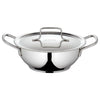 Borosil Stainless Steel Kadhai With Lid | Induction Friendly | Impact Bonded Tri-ply Bottom | 2.3 Litres | 22 Cm