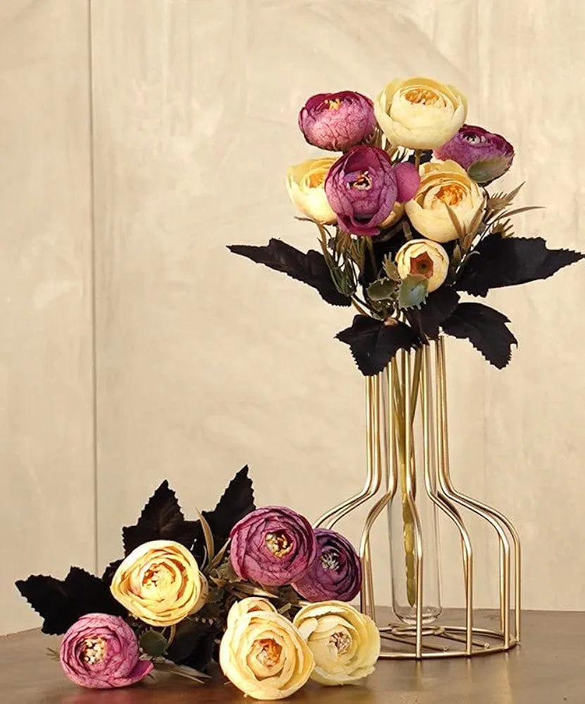 SATYAM KRAFT 2 Pcs Artificial Rose Flower Sticks | Decorative Items for Home Decor, Room, Living Room, Table Centerpiece, Balcony, Office | Perfect for Wedding, Birthday, Enagagement 