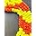 SPHINX Artificial Marigold Fluffy Flowers Garlands for Decoration - Pack of 5 (Yellow and Dark Orange Patterned)