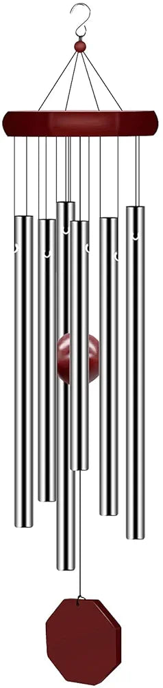 CARTSHOPPER Memorial Wind Chimes Outdoor Large Deep Tone, Wind Chime Outdoor Sympathy Wind-Chime Personalized with 6 Tuned Tubes, Elegant Chime for Garden Patio Balcony and Home